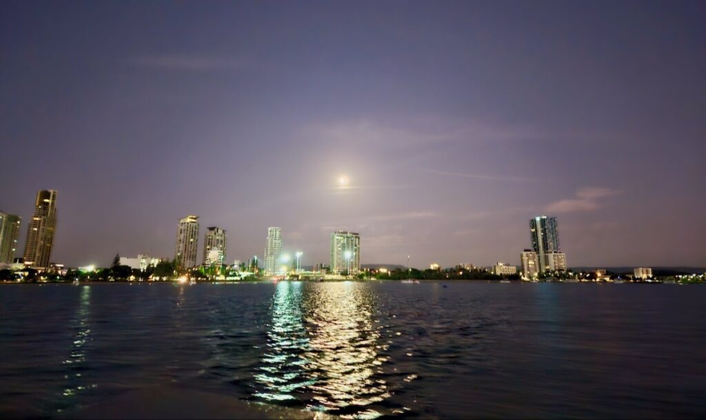 full moon Gold Coast sail from New Zealand to Australia