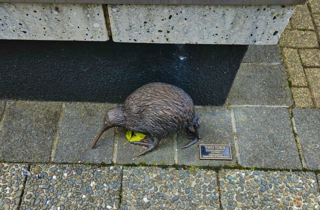 Kiwi sculpture Whakatane New Zealand quirky attraction