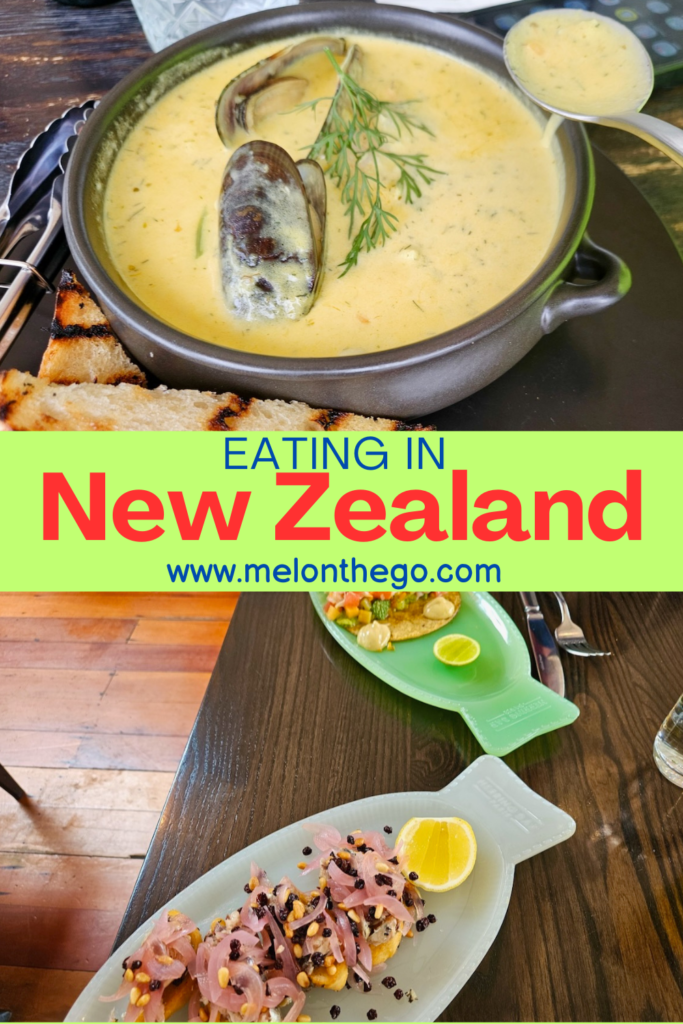 Pin Eating in New Zealand, mussels, seafood