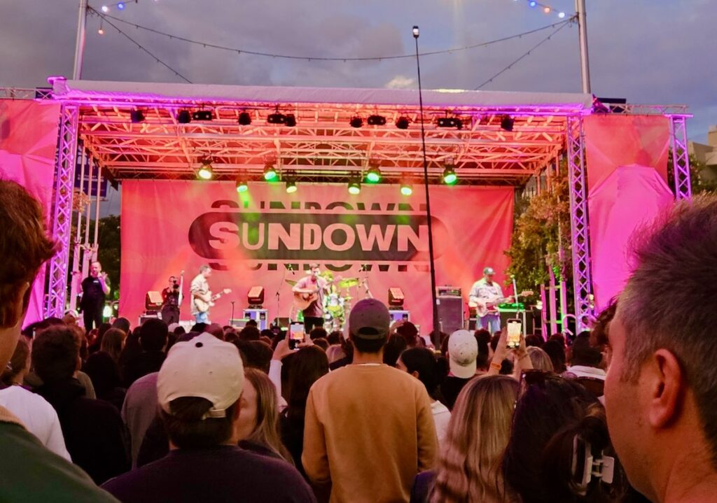 band on stage, Sundown Music Fest, Gold Coast