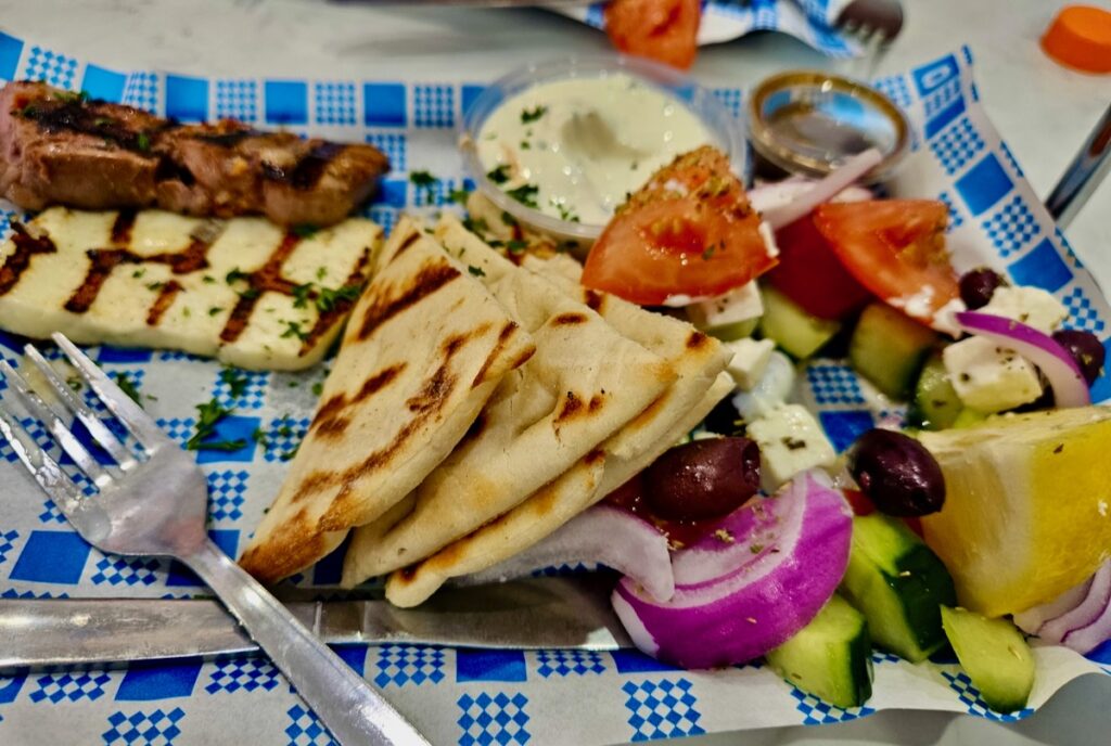 Greek food lunch