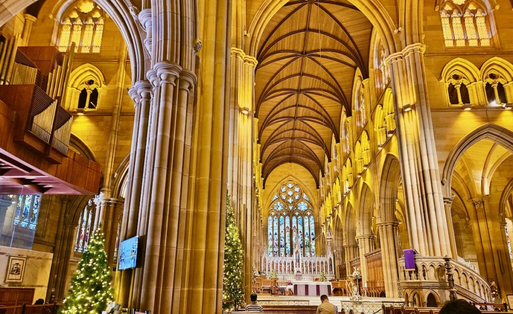 Inside St Mary's Cathedral for Christmas