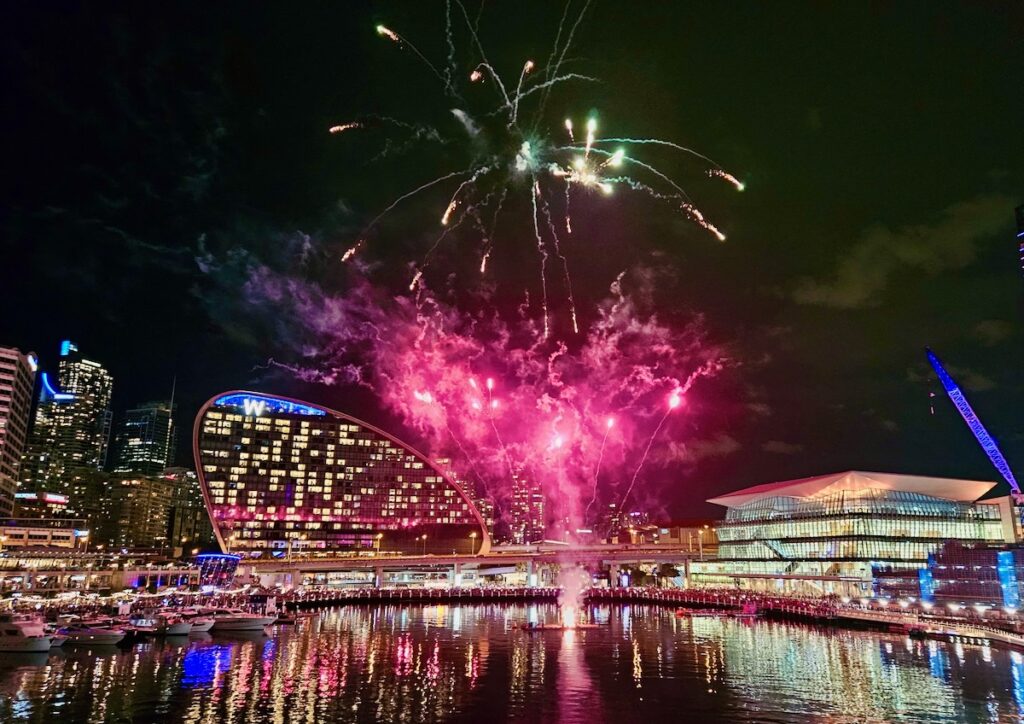 fireworks in Darling Harbor