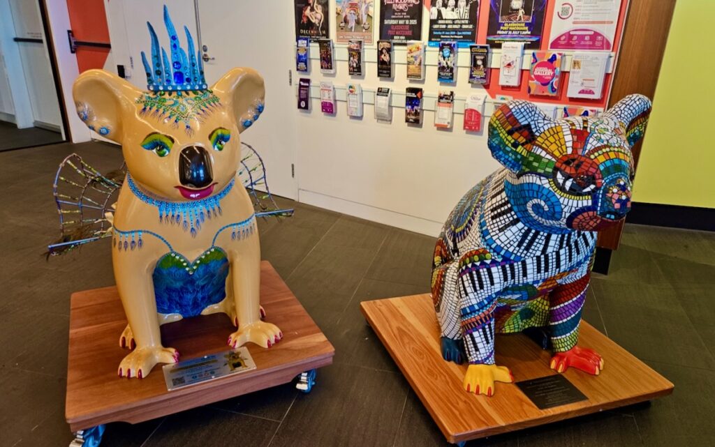 Glam koala sculptures
