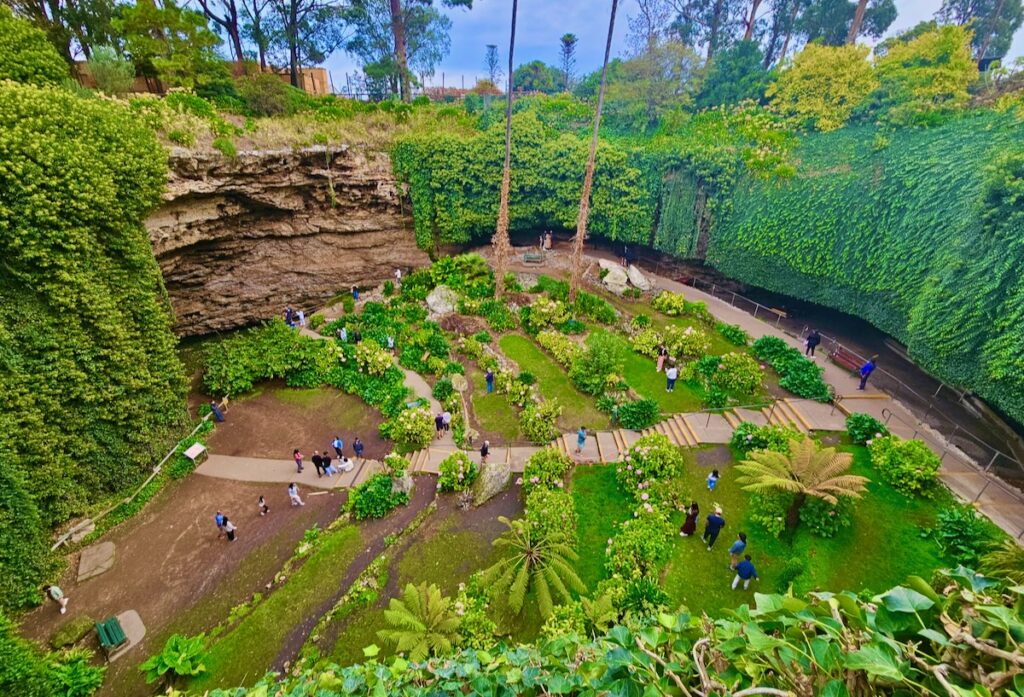 Umpherston Sinkhole, garden, A week in South Australia