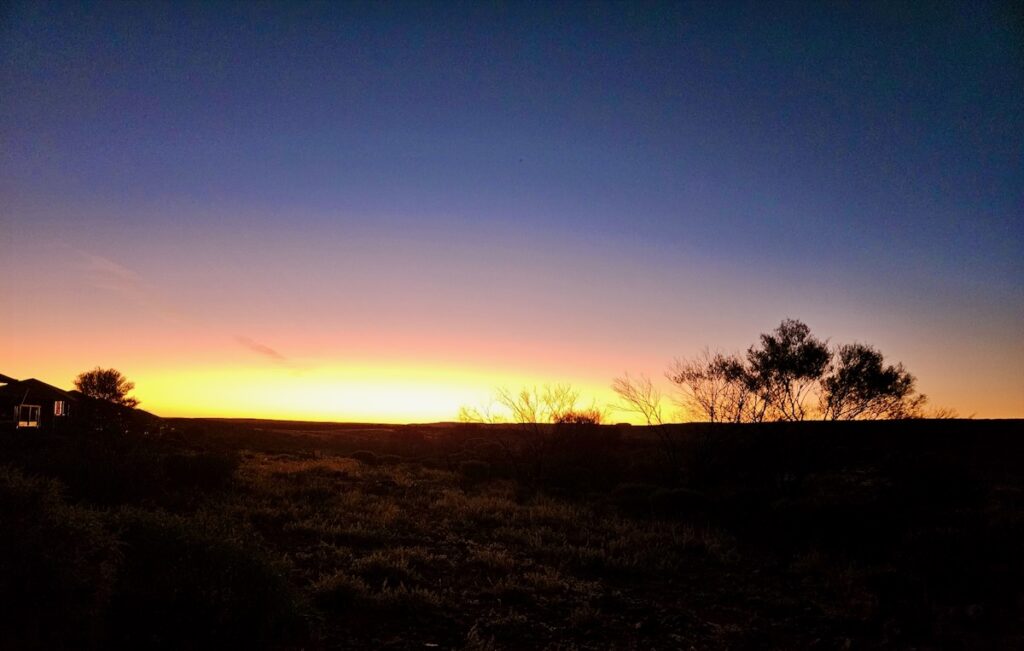 sunset in the Red Centre
