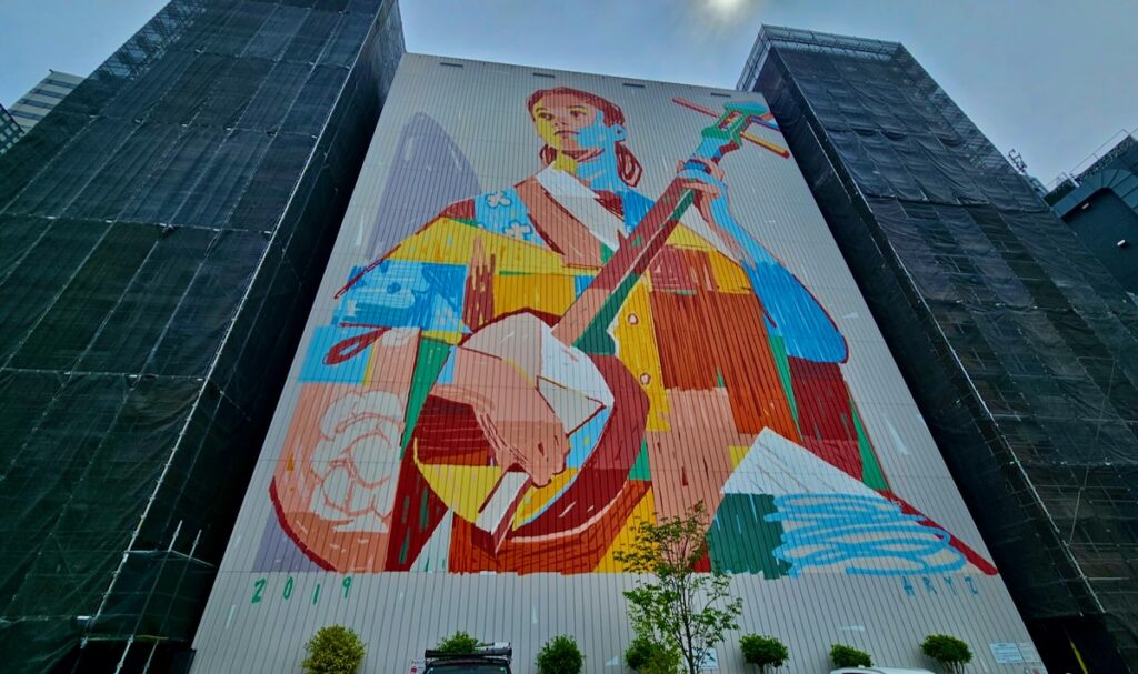 street art, mural, Aryz, Tokyo