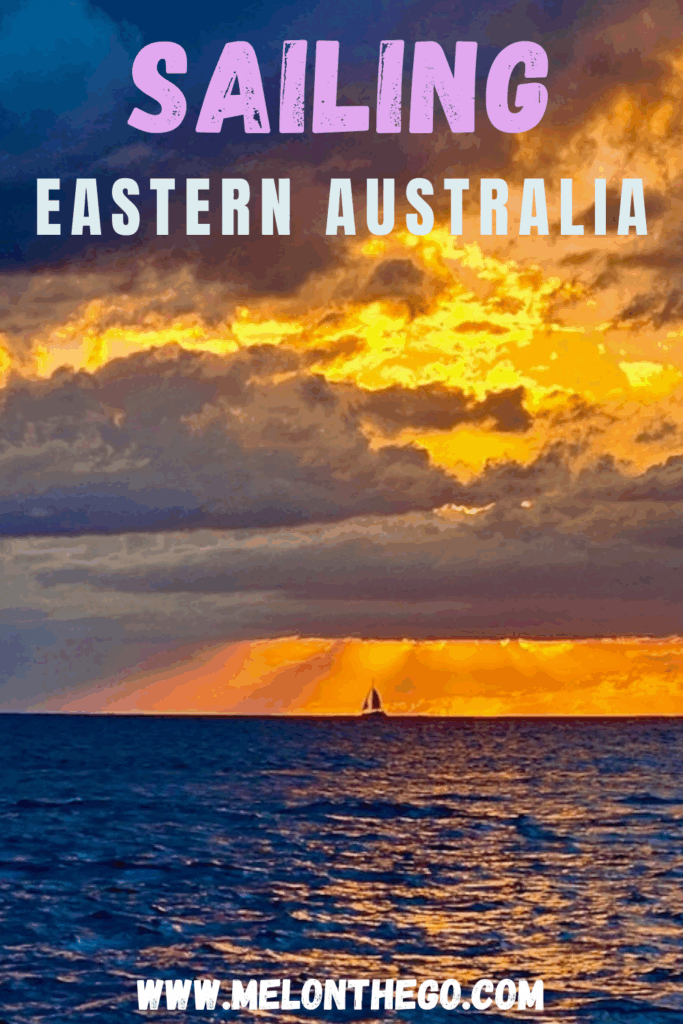 Pin Making Fast Tracks North, sailboat at sunset