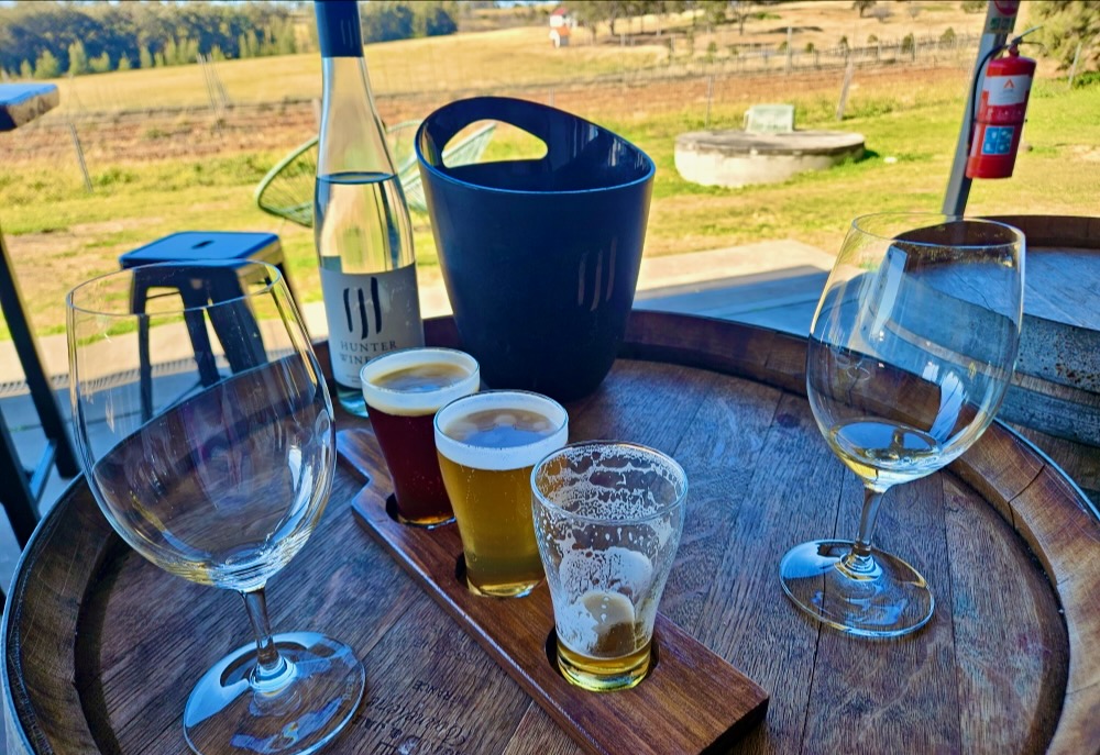 beer tasting, outdoors