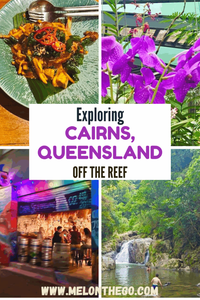 Pin exploring Cairns off the reef