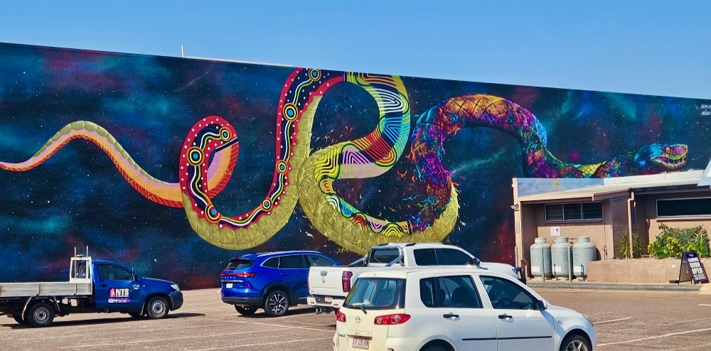 snake mural