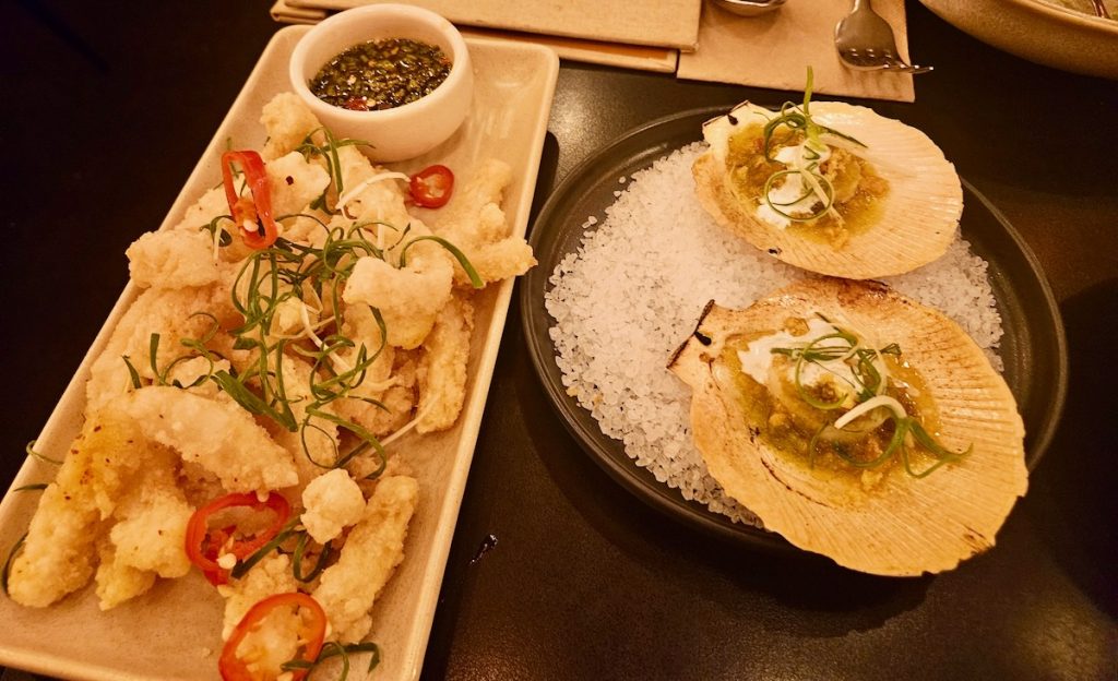 Seafood dishes at Tonic + Ginger in Fremantle