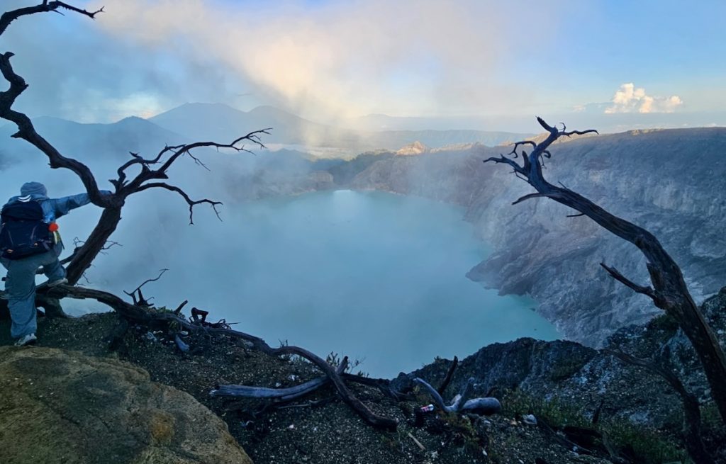 Smoke at Ijen Crater