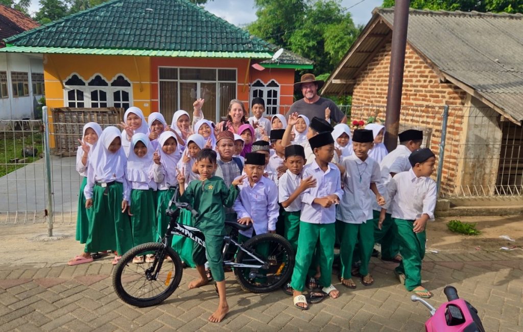 school kids in uniform, Bawean, highlights of Western Indonesia