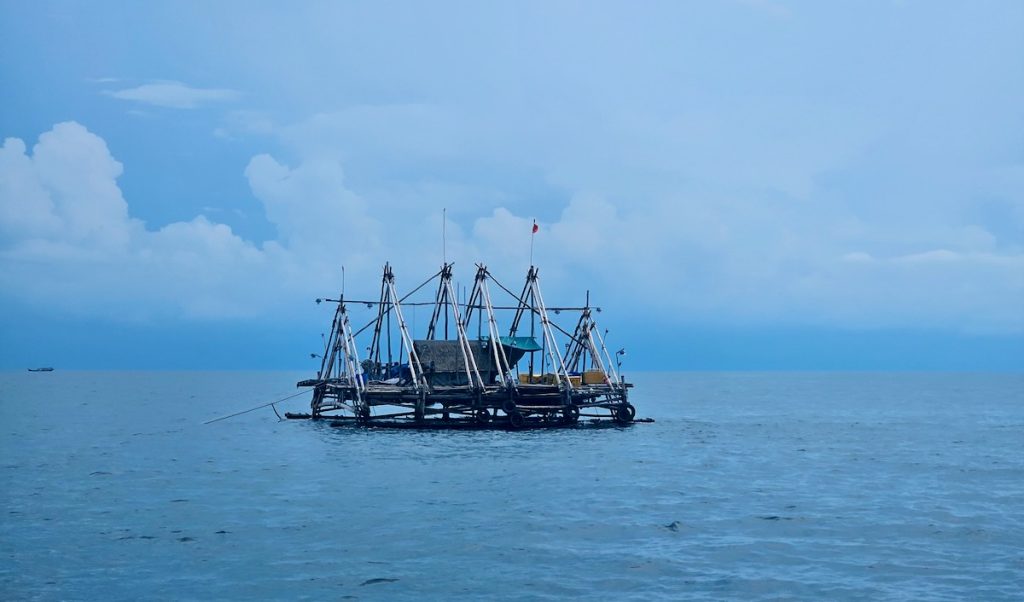 fishing platform in Indonesian waters