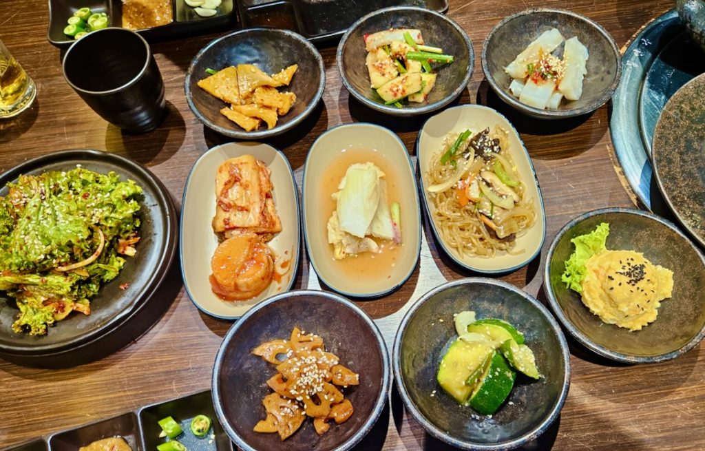 korean feast, food