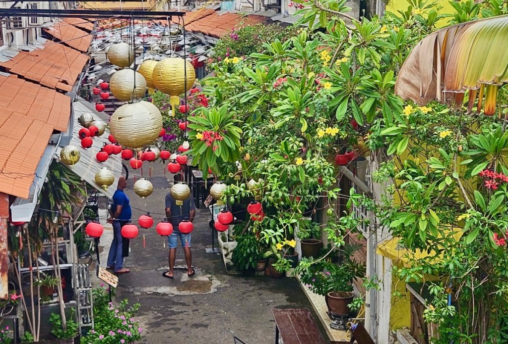 Vibrant street in Malacca City