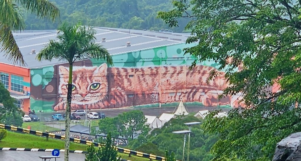 Cat mural in Kuching