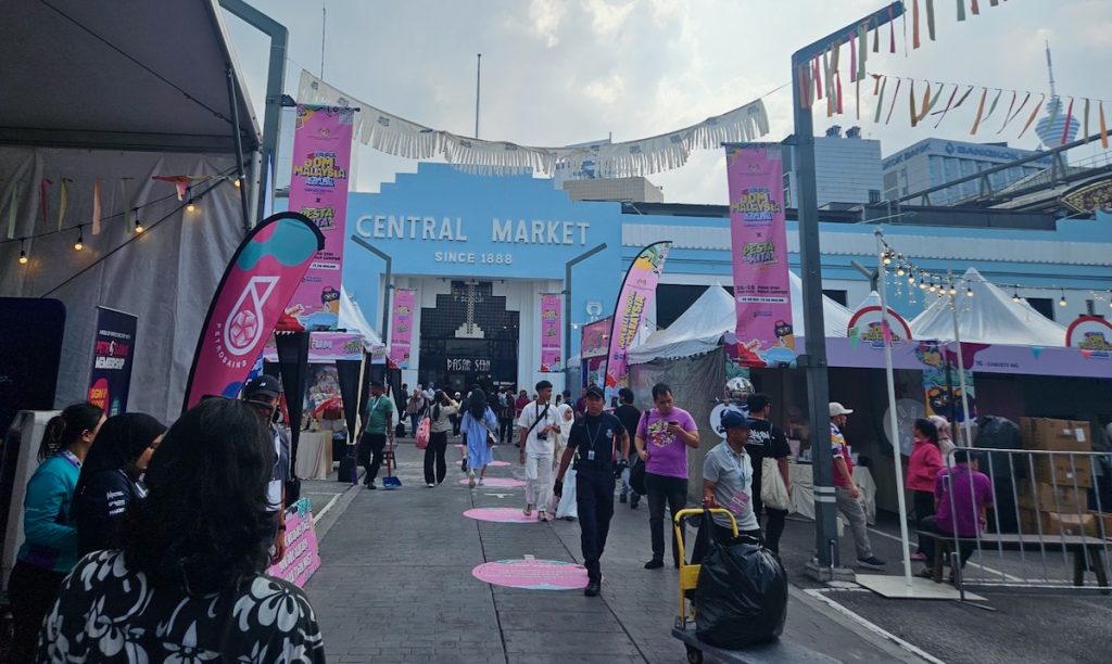 outside Central Market in Kuala Lumpur