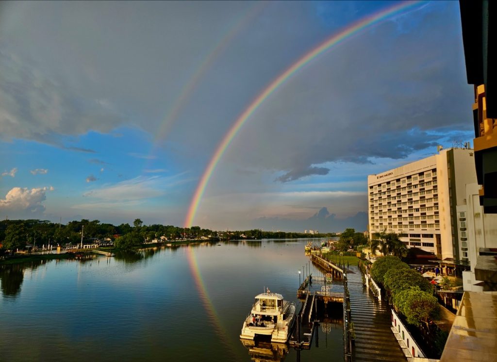 Sarawak River Kuching rainbows