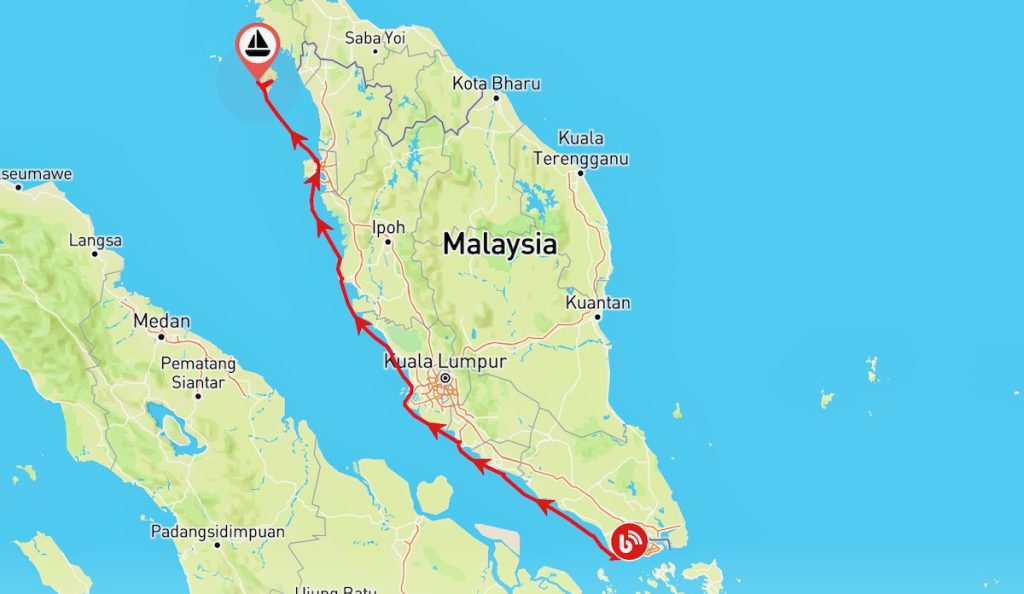 Map Cruising the Malacca Strait