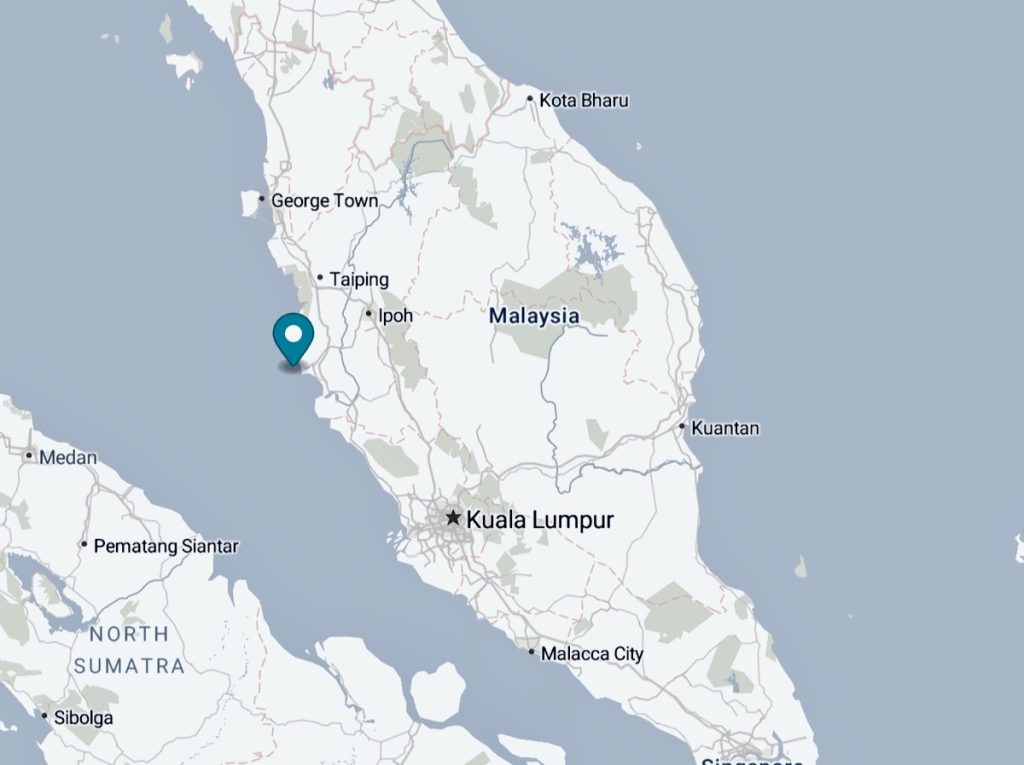 Pangkor Map of peninsular Malaysia